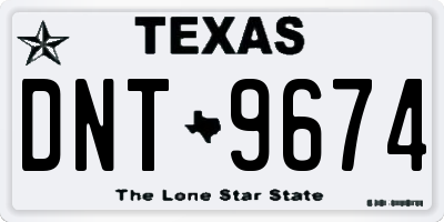 TX license plate DNT9674