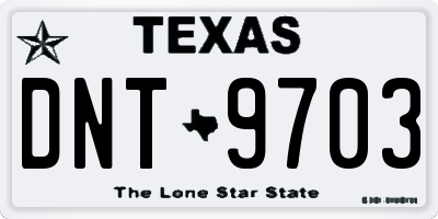 TX license plate DNT9703