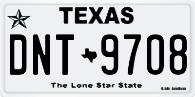 TX license plate DNT9708