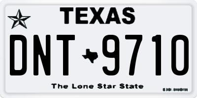TX license plate DNT9710
