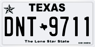 TX license plate DNT9711