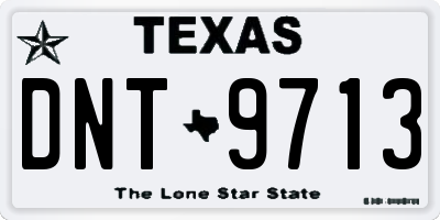 TX license plate DNT9713