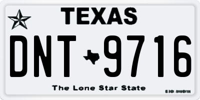 TX license plate DNT9716