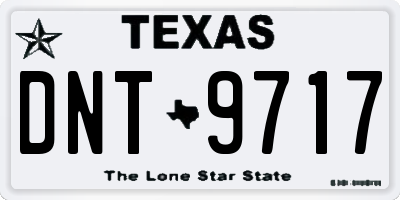 TX license plate DNT9717