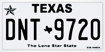 TX license plate DNT9720