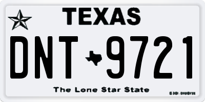 TX license plate DNT9721