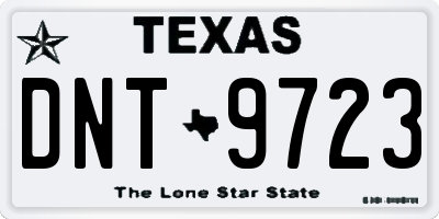 TX license plate DNT9723
