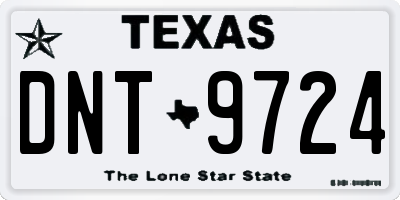 TX license plate DNT9724