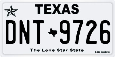 TX license plate DNT9726