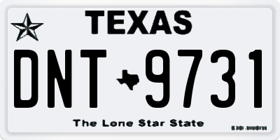 TX license plate DNT9731