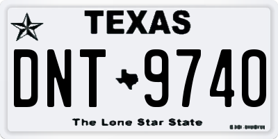 TX license plate DNT9740
