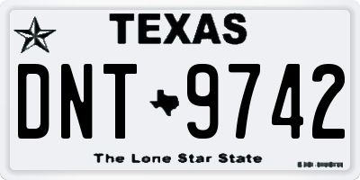 TX license plate DNT9742
