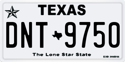TX license plate DNT9750