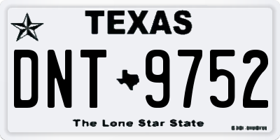 TX license plate DNT9752