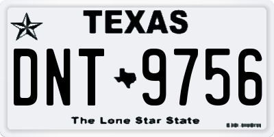 TX license plate DNT9756
