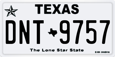 TX license plate DNT9757