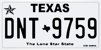 TX license plate DNT9759