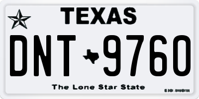 TX license plate DNT9760