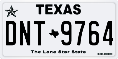 TX license plate DNT9764