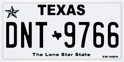 TX license plate DNT9766