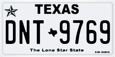 TX license plate DNT9769