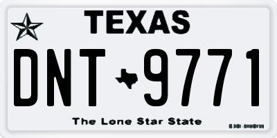 TX license plate DNT9771