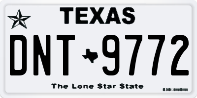 TX license plate DNT9772