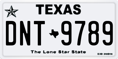 TX license plate DNT9789