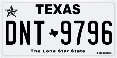 TX license plate DNT9796