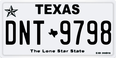 TX license plate DNT9798