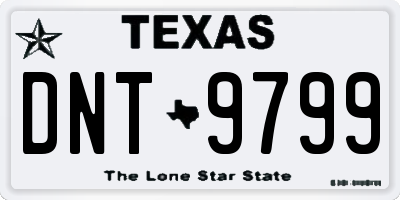 TX license plate DNT9799