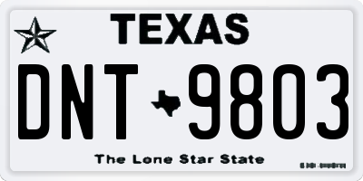 TX license plate DNT9803