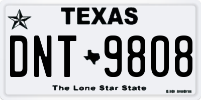 TX license plate DNT9808