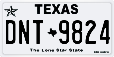 TX license plate DNT9824