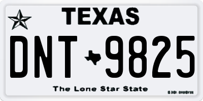 TX license plate DNT9825