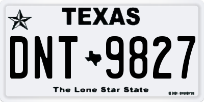 TX license plate DNT9827