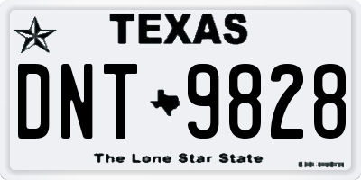 TX license plate DNT9828
