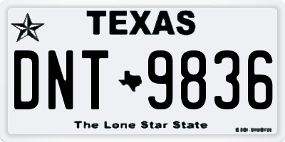 TX license plate DNT9836