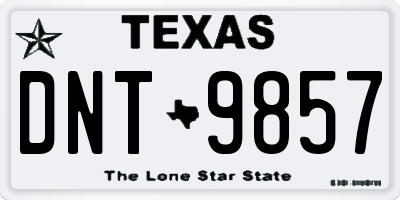 TX license plate DNT9857