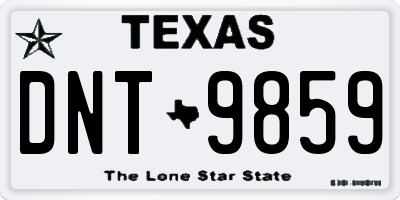 TX license plate DNT9859