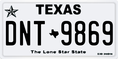 TX license plate DNT9869