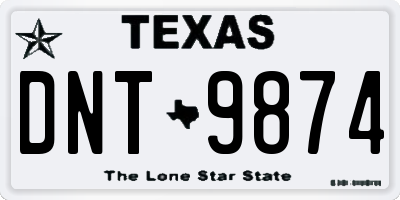 TX license plate DNT9874