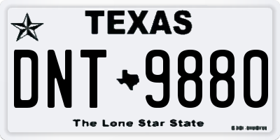 TX license plate DNT9880
