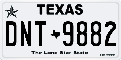 TX license plate DNT9882