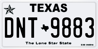 TX license plate DNT9883