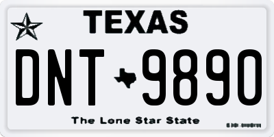 TX license plate DNT9890