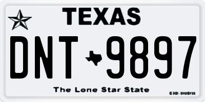 TX license plate DNT9897