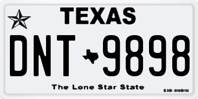 TX license plate DNT9898