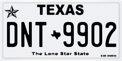 TX license plate DNT9902
