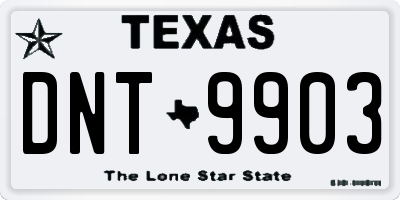 TX license plate DNT9903